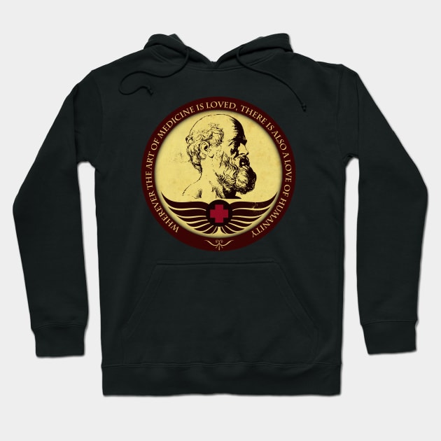 Art of Medicine: Hippocrates Hoodie by CTShirts